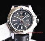 Replica Breitling Chronomat Colt Swiss Watch -Black Dial Black Leather 44mm